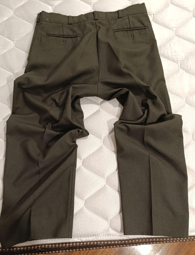 Pantalon Vestir Toche Hombre 42 Pinzado Verde Musgo- Usado (Usado)