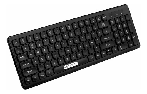 Teclado Unno Tekno Compacto Wireless  Español Negro