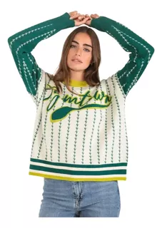 Sweater Baseball Jackard Doble Tejido