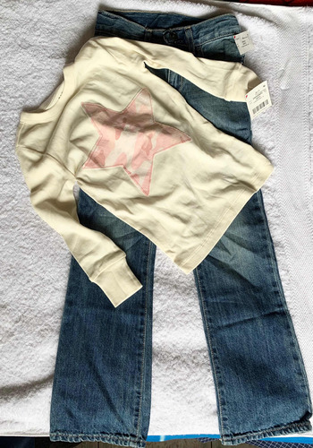 Conjunto Gap Para Niña.. Jeans Y Franela