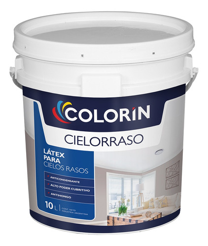 Latex Para Cielorraso Antihongo 10lts Blanco Mate Prestigio