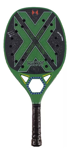 Paleta Beach Tenis Hacker Nivel 5 Padel Carbono 18k - Olivos