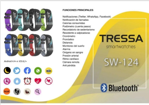 Reloj Inteligente Smartwatch Tressa Sw-124 Garantia Jr Joyas