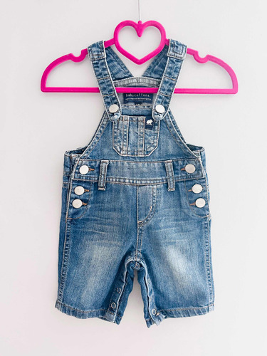 Enterito Jardinero Celeste De Jeans De Bebé Baby Cottons