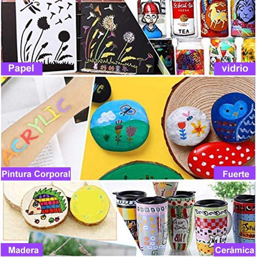 Imagen 9 de 9 de Lápiz De Color Acrílico Kit De Pintura De 36 Colores Plumone