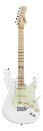 Guitarra eléctrica Tagima Classic Series T-635 Classic de aliso white con diapasón de arce