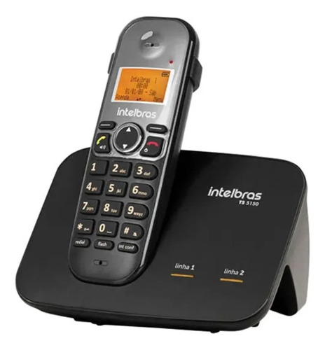Telefono Inalambrico Intelbras Ts5150 Negro 2 Lineas