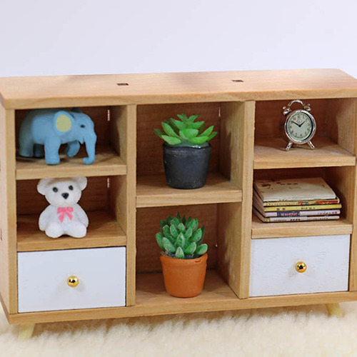 2 Muebles De Madera Para Casa De Muñecas, 1:12 Mini Muebles