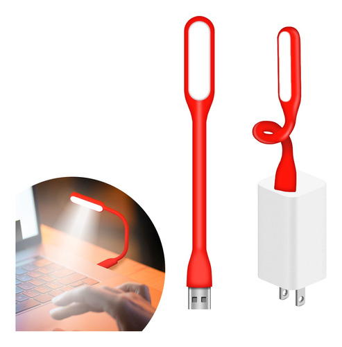 Lampara Flexible Usb Led Accesorios Laptop Pc Luz 5 Colores