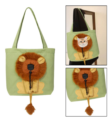 Cat Carriers Travel Transport Bag Tote Pet Verde Pequeño