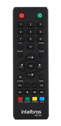 Receptor Conversor Digital Tv Hd Gravador Cd 700 Intelbras