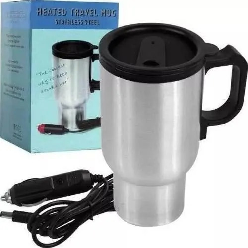 Vaso 480ml Térmico Auto Acero Tazon Mug 12v Eléctrico 73702