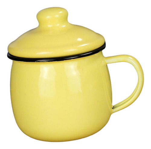 Taza De Esmalte De 380 Ml Con Asa, Taza De Té Para