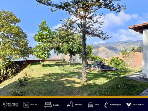 Smc 253-2-4 Hermosa Casa Estilo Cabaña Con Terreno De 3.000 M² En Lagunetica, Los Teques - ¡vista Panorámica Y Clima De Montaña!
