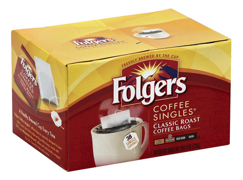 Folgers Coffee Singles - Bolsas De Cafe Tostado Clasico, 6 O