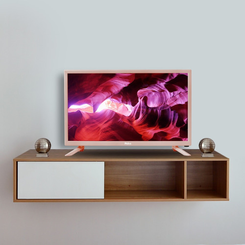 Imagem 3 de 5 de Tv Led Hd 24'' Ptv24n91dfrh 1 Hdmi 2 Usb Rosa Philco
