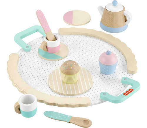 Fisher Price Juego De Te De Madera Con Charola 12 Piezas