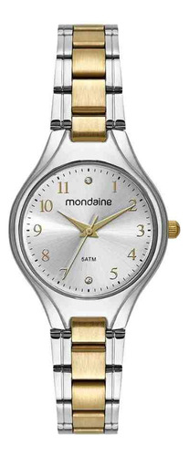 Relógio Mondaine Prata Dourado Feminino - Analógico, Aço