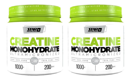 Creatina Star Nutrition 1 Kg X 2 Unidades Monohidratada Adn