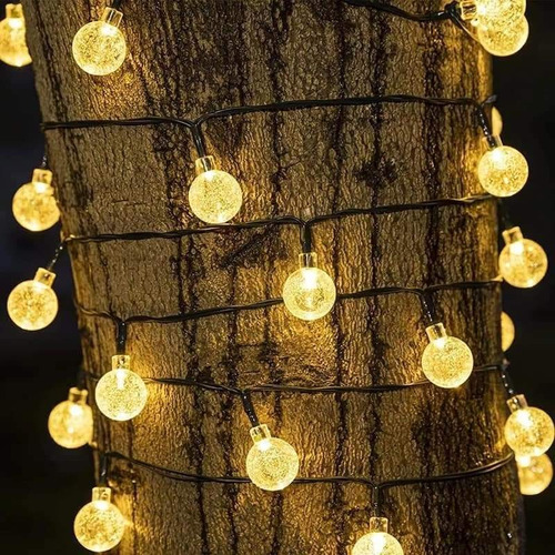 Serie De Burbuja Led Calida Solar 15 Mts 100 Leds