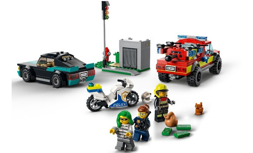 Imagen 3 de 7 de Lego® City- Rescate De Bomberos Y Persecución Policial 60319