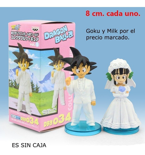 Figuras De Goku Y Milk, Boda. Dragon Ball. Entrega Inmediata | Envío gratis