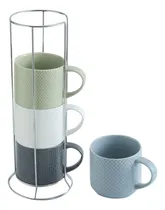 Comprar Tazas De Café Hasense, Juego De Regalo De 4 Tazas Apilables 