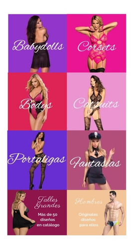 Imagen 6 de 8 de Babydoll Sexy Lencería Sensual Fantasía Oh Vicky Hasta 5xl
