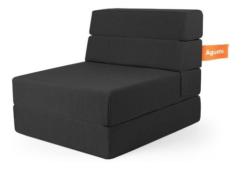 Sofa Cama Individual Agusto ® Sillon Plegable Color Negro