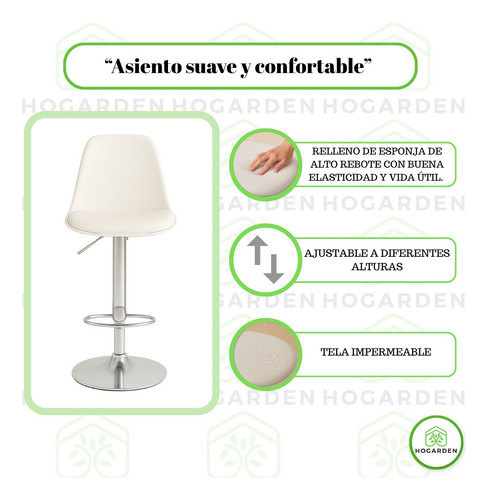 Banco Alto Eames Minimalista 5 Pzs Para Barra Giratorio