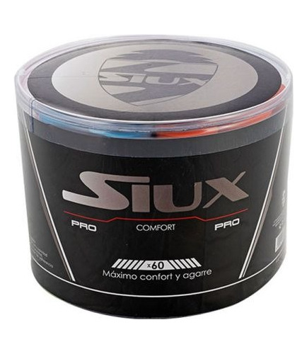 Pote De 60 Overgrips Padel Siux Pro Comfort Colores