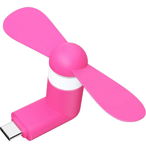 Mini Ventilador Usb-c, Mxwbp-001, 1pza, Rosa, 5w, Silicón+pl Color Rosa