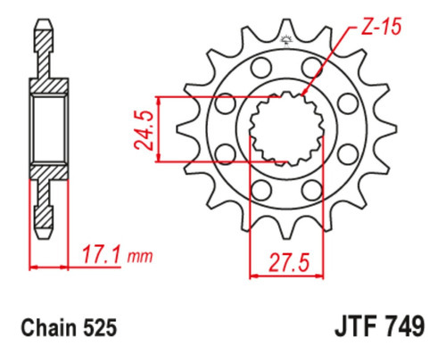 Kit Relação Panigale 1199 Cz Chains + Jt Sprockets C/ Adapt.