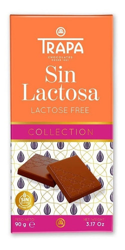 Chocolate Tableta Trapa Collection De Sin Gluten Sin Lactosa