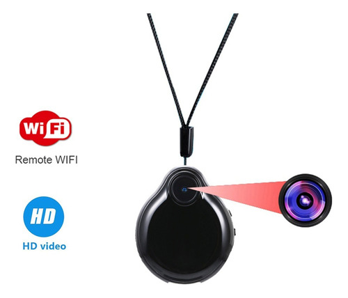 Mini Camara Wifi Collar Colgante Hd 1080p Grabardor De Video