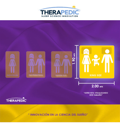 Colchón King Size Therapedic Memory Foam Ultrafresh Premium