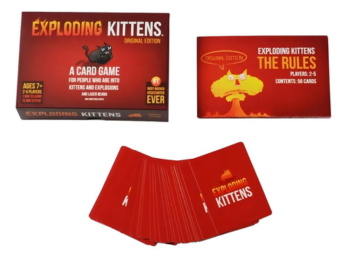 Juego De Cartas Exploding Kittens En Ingles Asmodee
