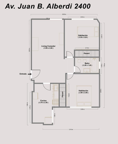 Venta Departamento De 3 Ambientes Con Balcón En Flores Apto Credito