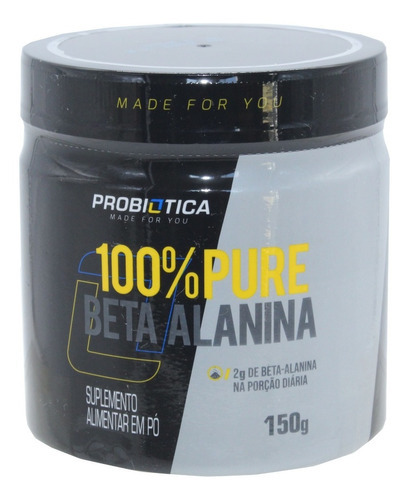 100% Pure Beta Alanina Mais Energia Treino Probiotica 150gr