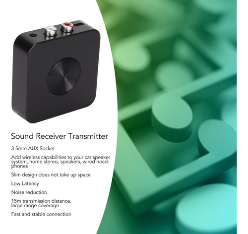 Transmisor Receptor De Sonido Bluetooth Hifi 3.5mm Aux Rca