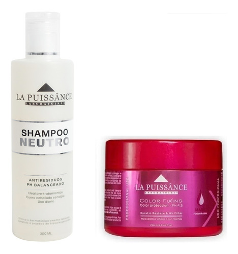 Máscara Color Fixing 250 Ml La Puissance + Shampoo Neutro