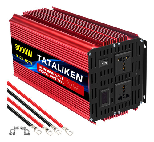 Inversor de potência 8000w com soquete múltiplo 12v/110v60hz