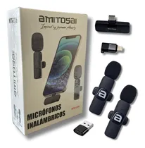 Comprar Set 2 Micrófonos Corbateros Inalambricos Amitosai Mts-live