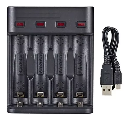 Netmak Cargador De Pilas Aaa/aa X4 Usb Nm-ch4