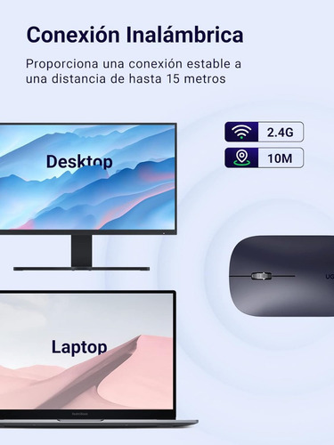 Mouse Inalambrico Dpi Ajuste 4000 Usb Para Windows Mac Linux
