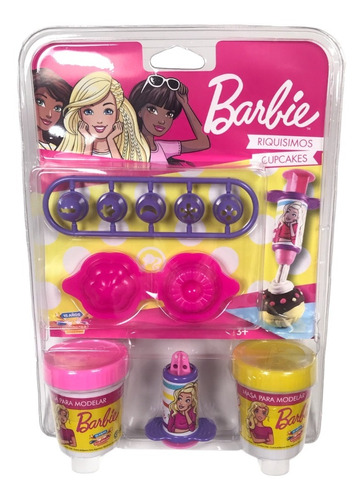 Juego Barbie Masa Para Moldear Cupcakes Repostería Chikimasa