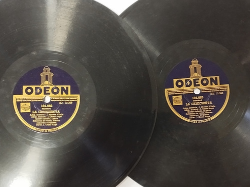 2 Discos De Pasta De 1948 De Cenicienta Odeon, Francia (Usado)