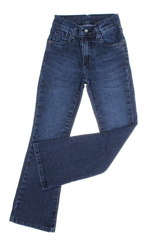 Calça Jeans Infantil Feminina Azul Boot Cut Tassa Gold 30008