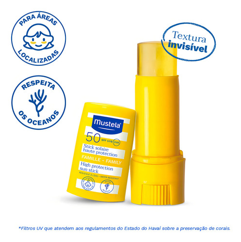 Protetor Solar Stick Mustela Fps 50 Alta Proteção 9ml