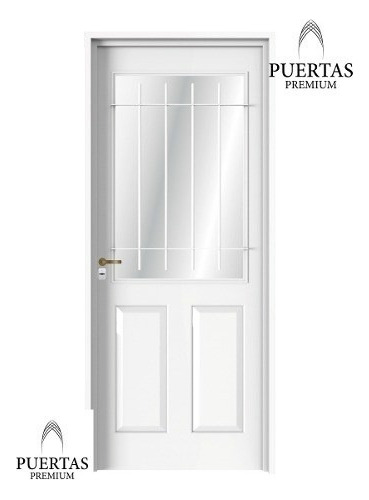 Puerta Exterior Mod. 4110 Acero Inyectado 1/2 Reja -atex 